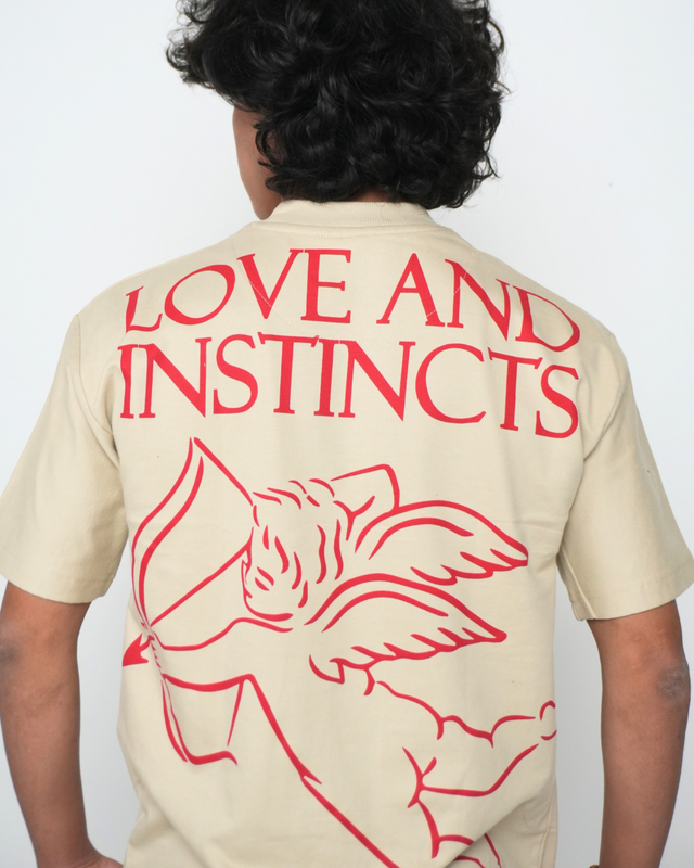 Love and Instincts Oversized T-Shirt  - Sand