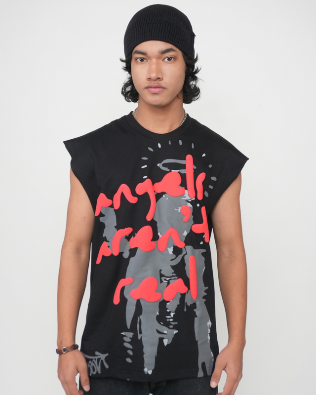 Devil's Sleeveless Tshirt - Black