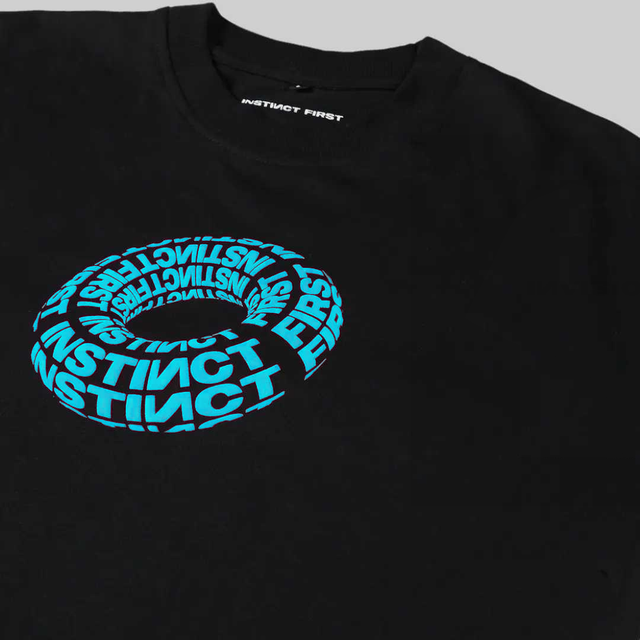 Black and Blue Invision Oversized T-Shirt