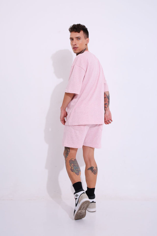 Retro Melange Pink- Oversized T-shirt