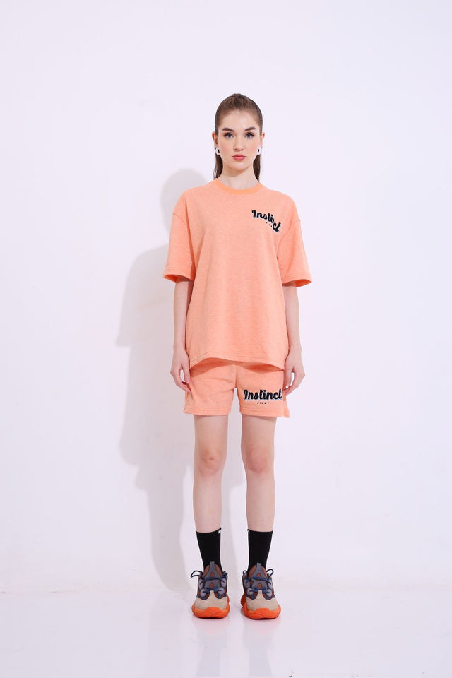 Retro Melange Orange- Oversized T-shirt