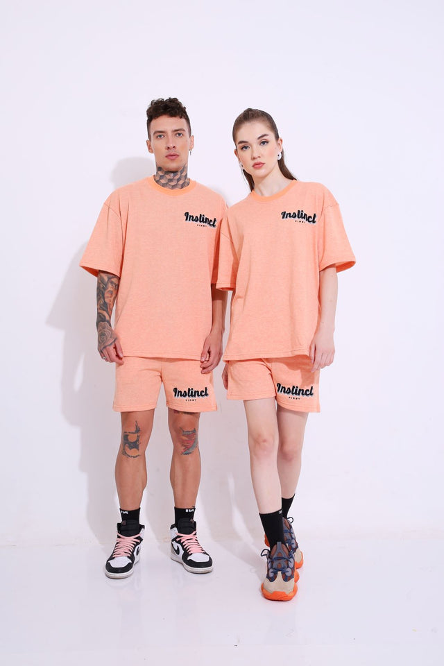 Retro Melange Orange- Oversized T-shirt