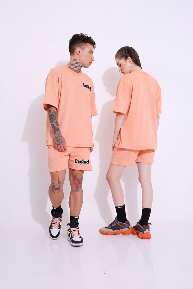 Retro Melange Orange- Oversized T-shirt