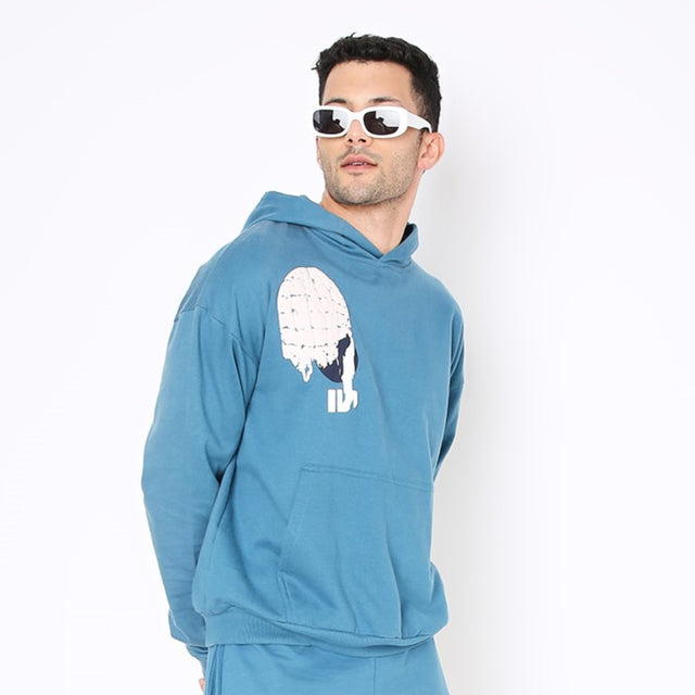 Blue Oversized Hoodie