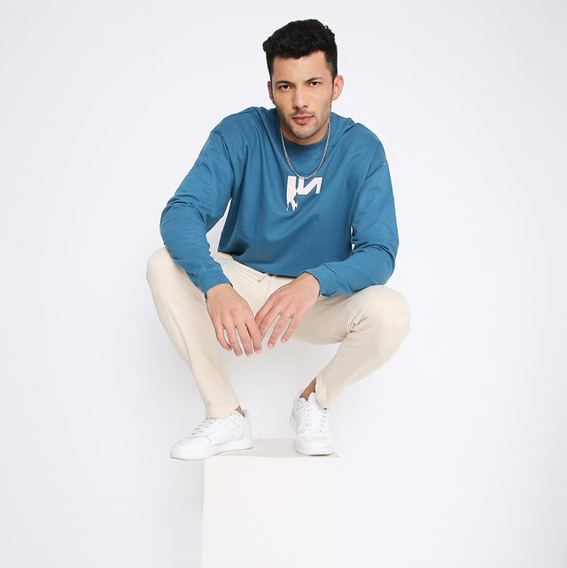 Blue oversized sweatshirt