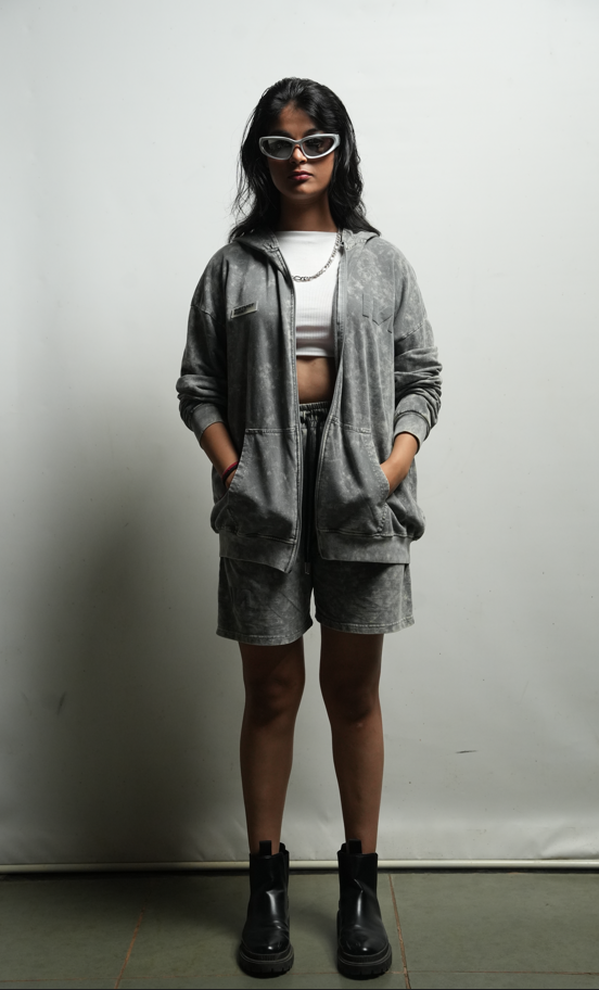 GRAPHITE Washed Oversized Hoodie