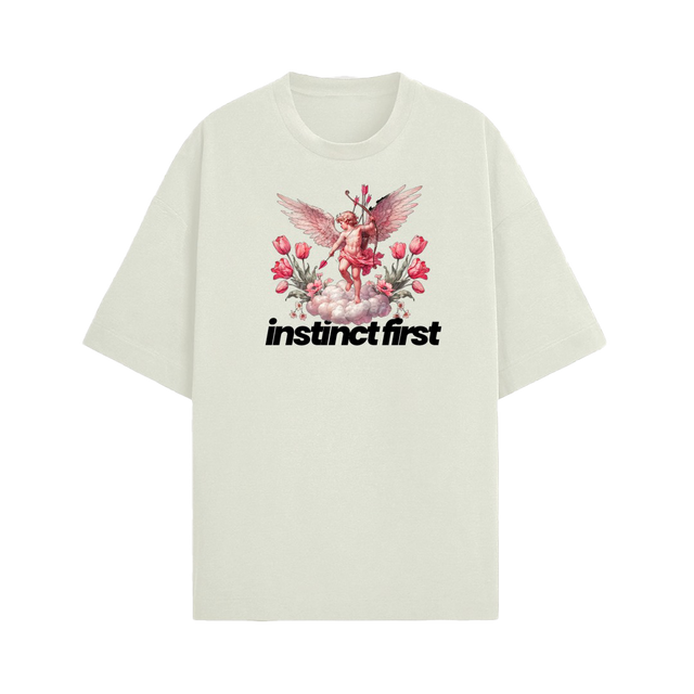 Cupid's Instinct Oversized T-shirt- Off-White