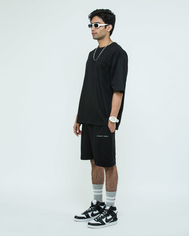 Oversized Shorts - Bare Black - Instinct First