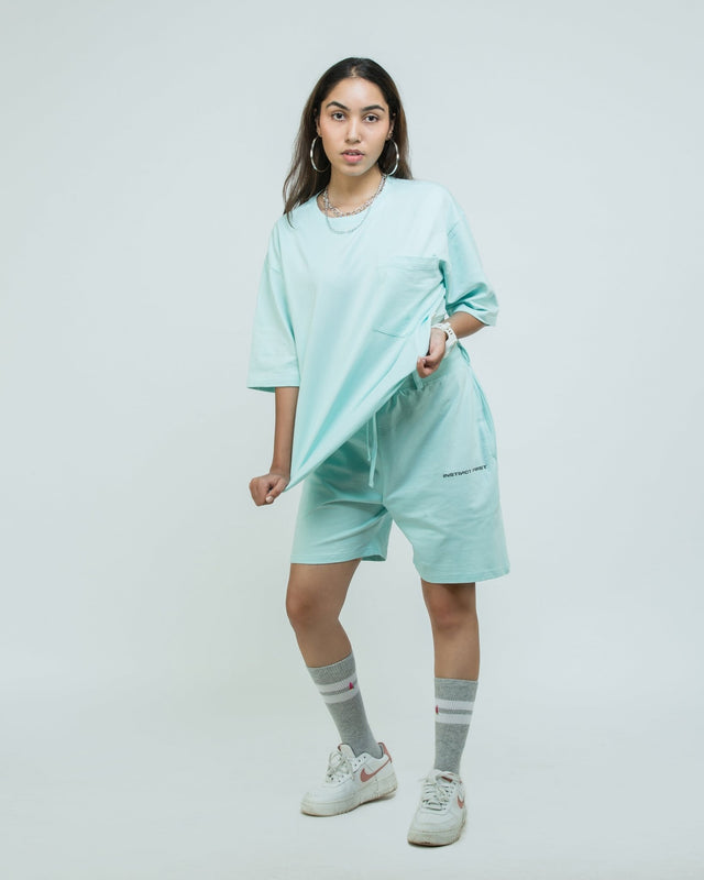 Oversized Shorts - Pacific Aqua - Instinct First