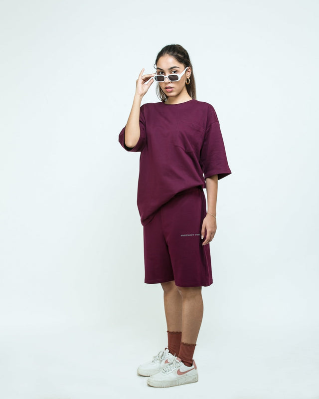 Wine Oversized T-shirts 